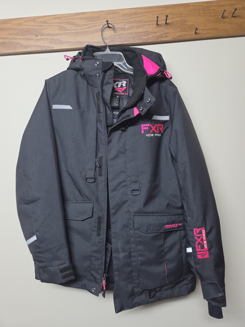 Womens FXR ICEPRO Black & Pink Insulated Winter Jacket